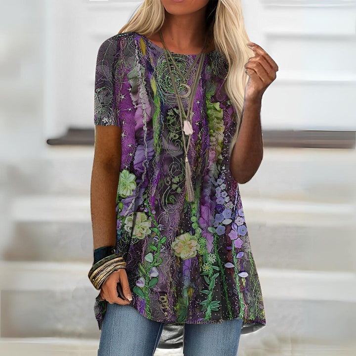 | Elegant Floral Multicolour Women's Shirt