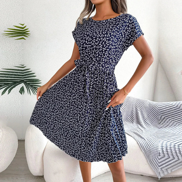 Anabelle - Floral Pleated Midi Dress