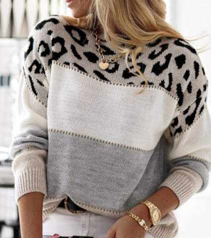Kaity - Stylish Leopard Sweater
