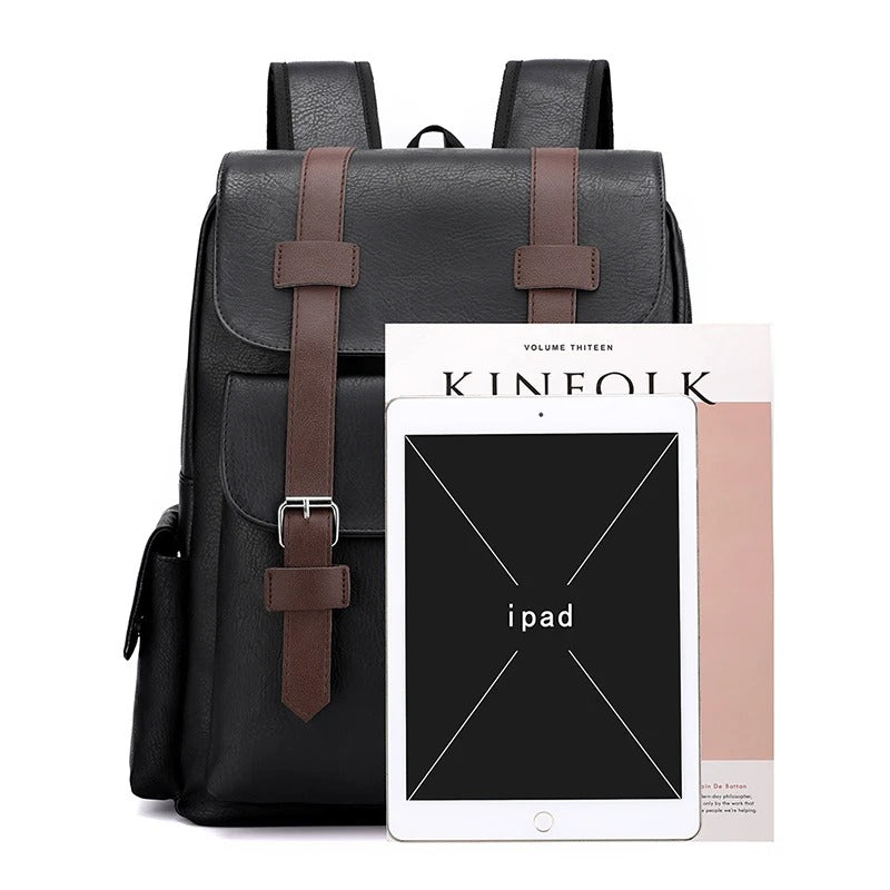 Men's leather backpack for the office