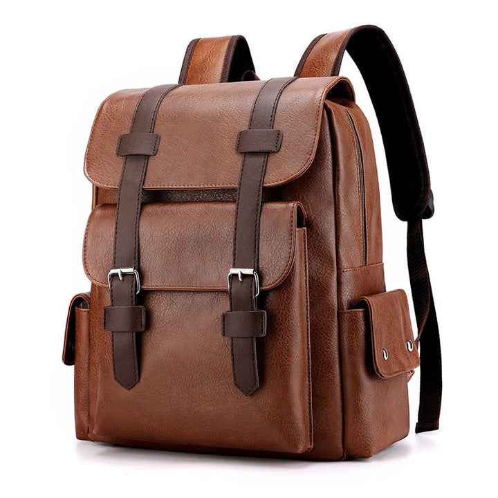 Men's leather backpack for the office