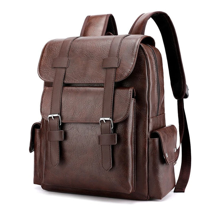 Men's leather backpack for the office