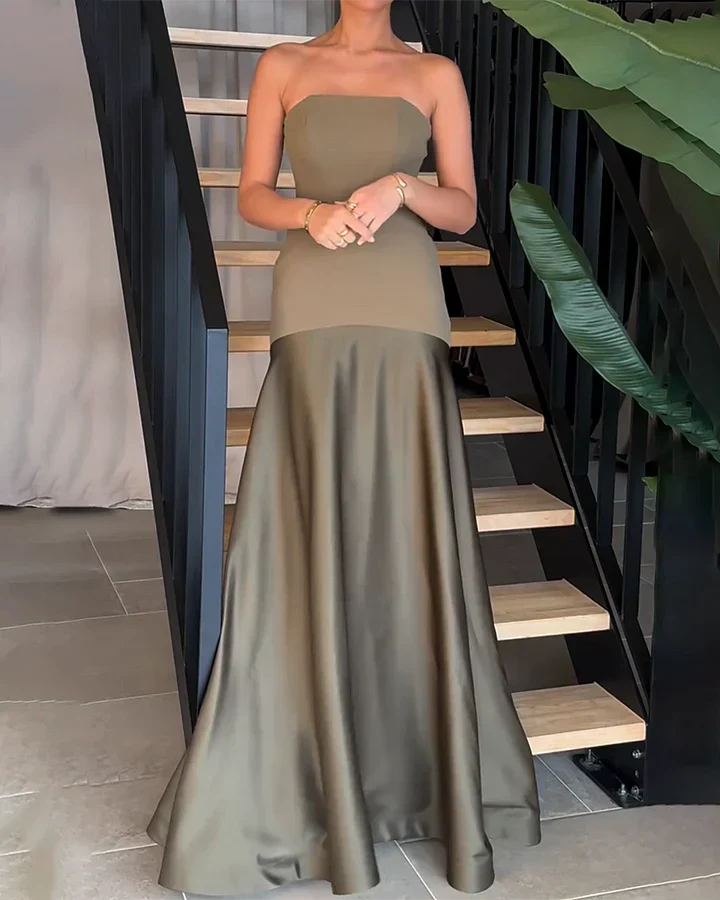 Winona - Elegant Strapless Maxi Dress